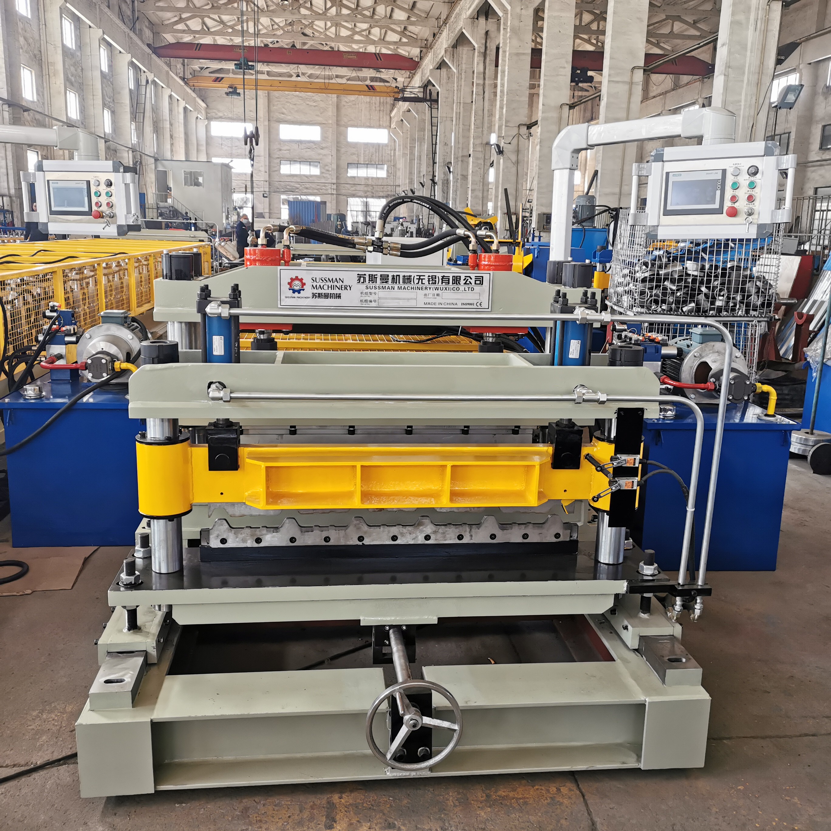 1000mm Metal Roofing Roll Forming Machine Color Painted Steel Glazed Tile 16stations