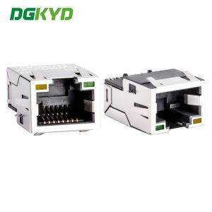  PCB Magnetic Jack With Megabit Transformer SMT SINK RJ45 Ethernet Connector KRJ-CB060YGZENL Manufactures