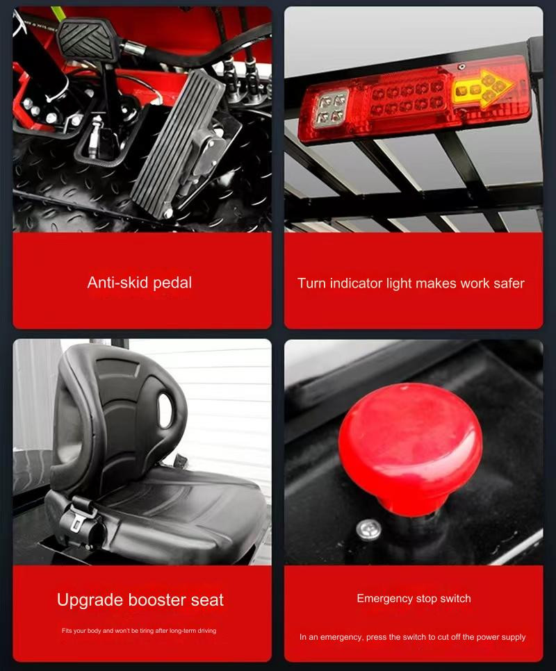3 Ton Electric Forklift Equipped With Large Battery Capacity , Solid Tires 1.2M Fork Length