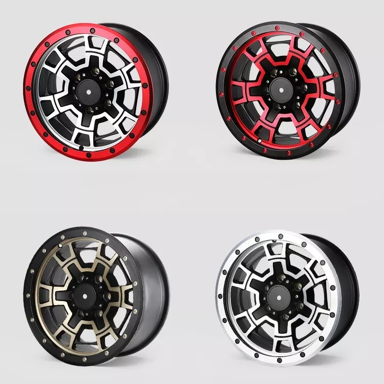 custom wheelsl matte black 4 wheel off road Better driving experience 16 17 18 beadlock wheels for sports car