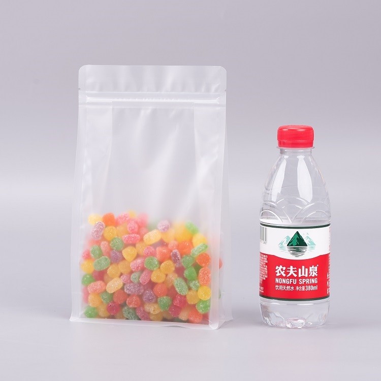Food Grade Zipper Pouch Transparent Flat Bottom Packaging Bag Zip Lock Plastic Clear Bag for Food