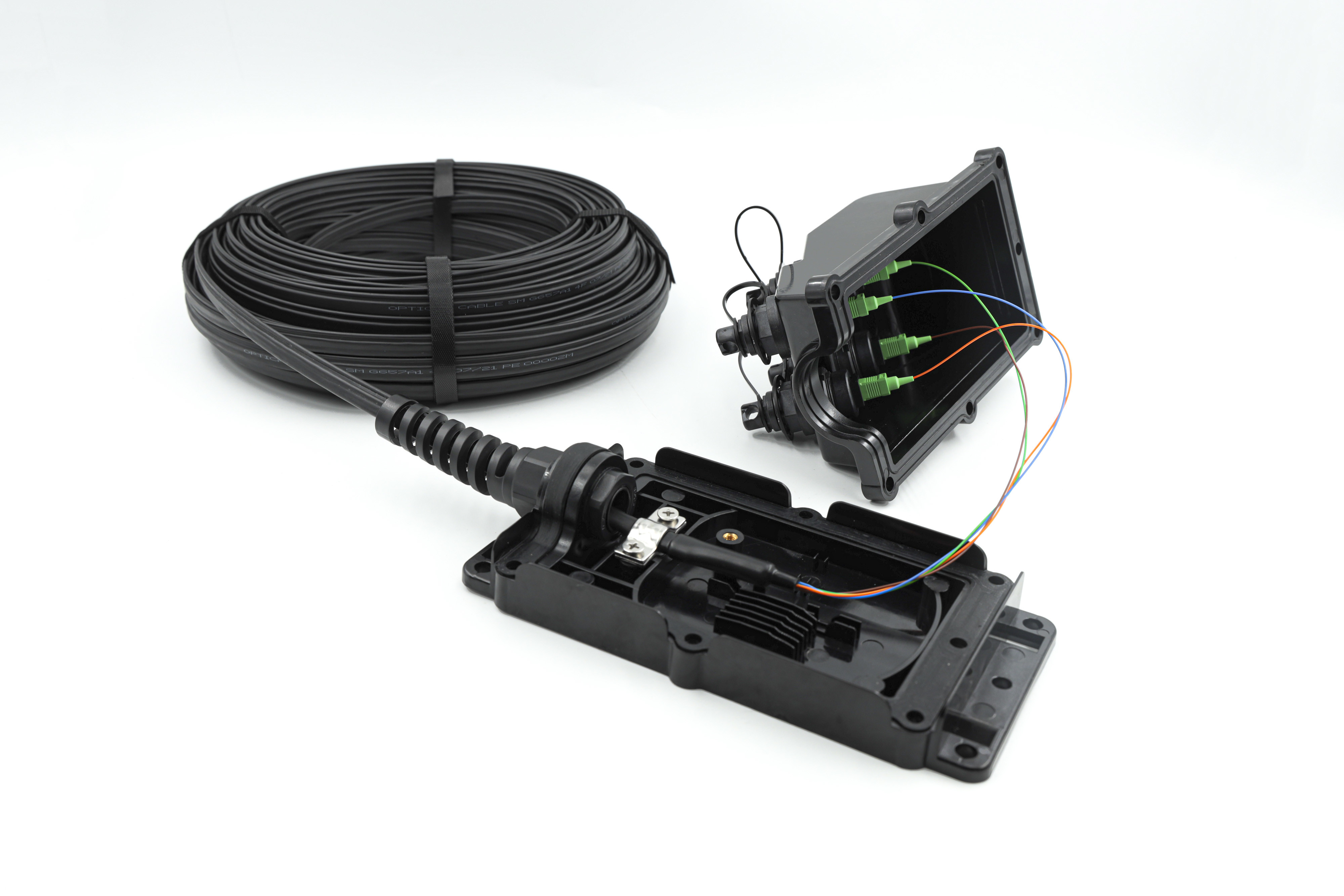FTTx Fiber Optic Multiport Service Terminal MST 4/8/12 Ports With Optitap Cable