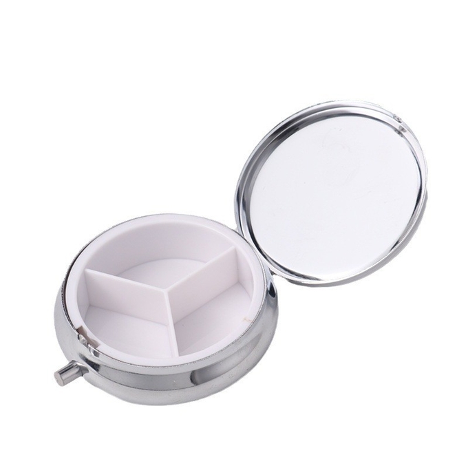 Round Sublimation Pill Box With Aluminum Insert For Sublimation Printing