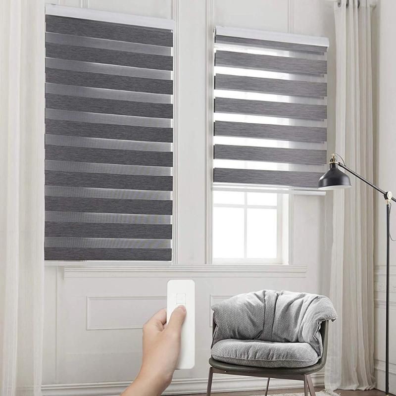China-Made Intelligent Motor Remote Control, Bluetooth, Voice Control, Double Layer Zebra Type Zebra Curtain