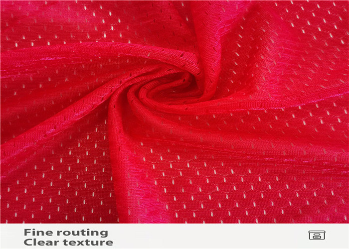 Warp Knitted 75D Polyester Sports Mesh Fabric For Vest Shiny Smooth