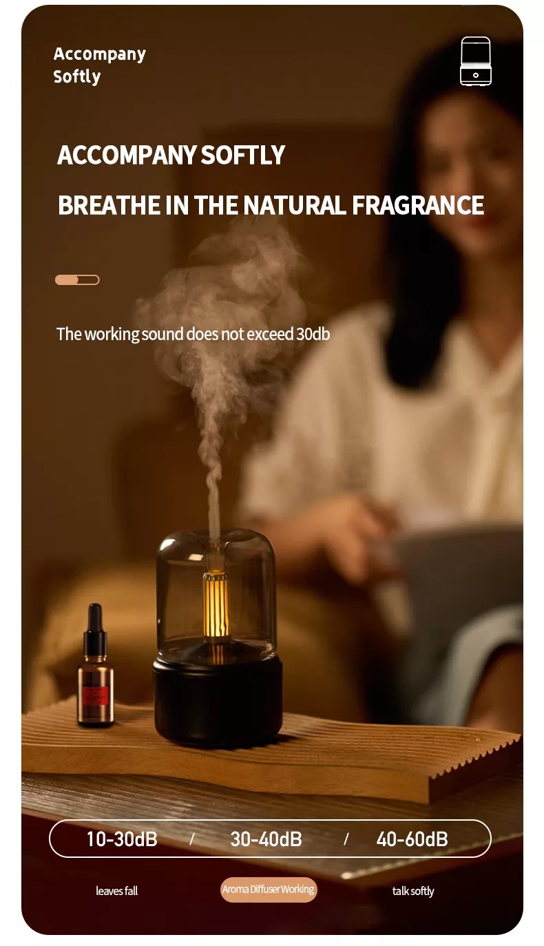 Mist Nebulizer Humidification Aromatherapy Diffuser Mini Portable Air Humidifier Diffuser With Atmosphere Light