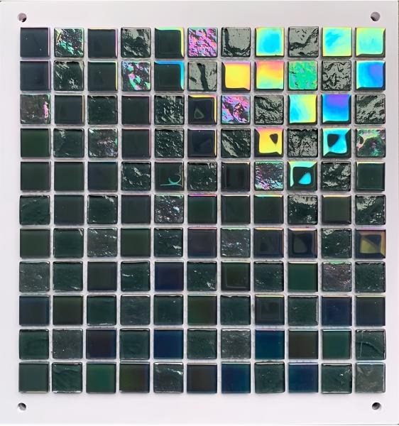 48x48mm Swimming Pool Mosaic Tiles Spain Strip Iridescent Glass Mosaic Flower