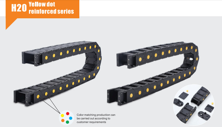 20X38mm Bridge Nylon Drag Chain Electrical Plastic Machine Tool PA66