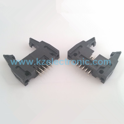  2.54mm dual row right angle straight shroud header connector Manufactures