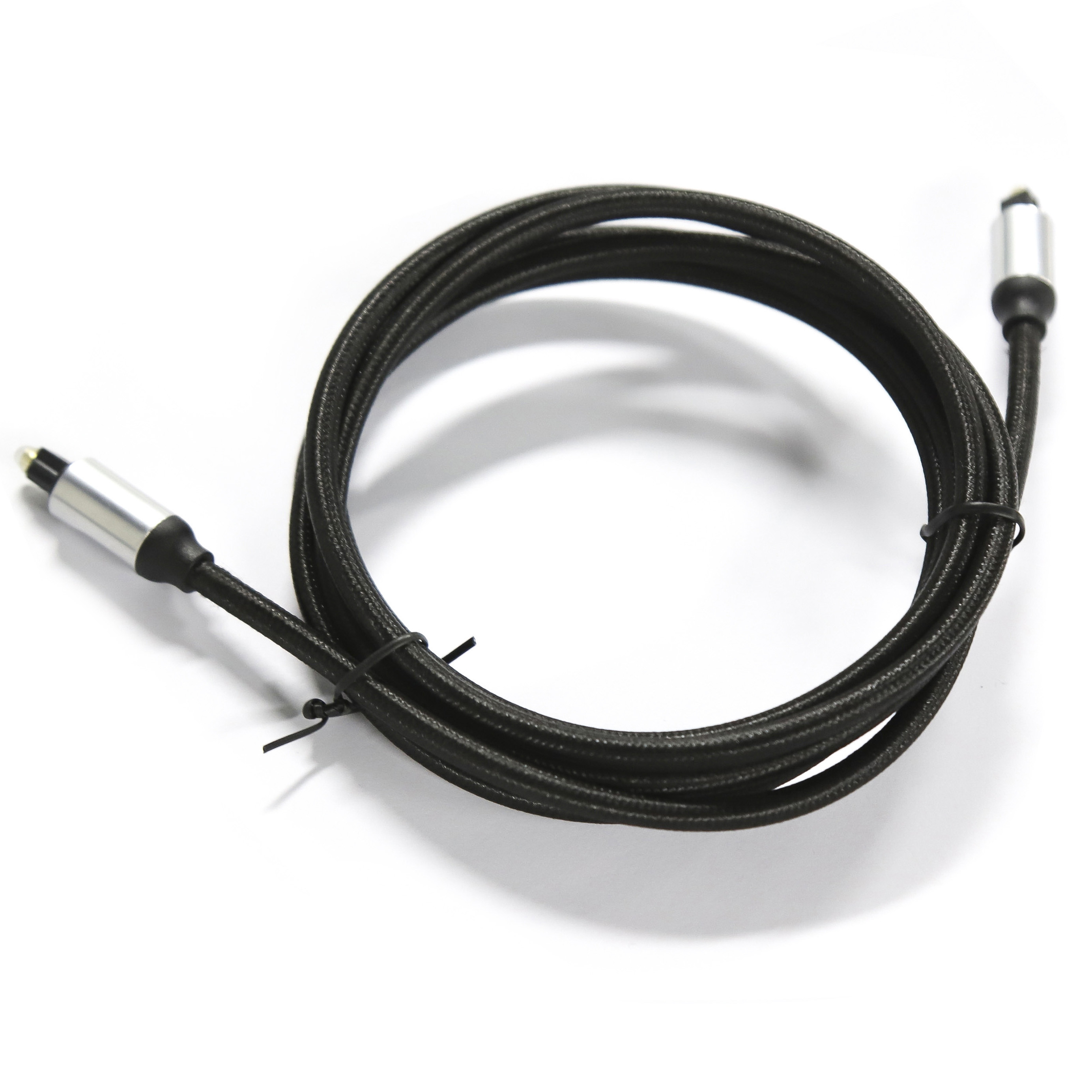 Toslink Digital Optic Fiber Cable OD4.0 Braided Cable Plastic Plated Metal Shell Round Connector For Soundbar CD Player