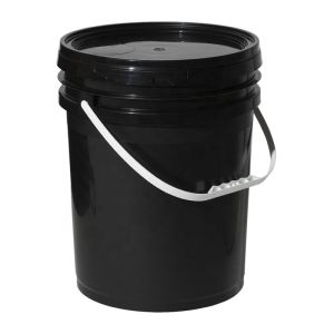  Polypropylene Black Moulding Plastics Container Bucket Pail With Handle Lid 1-50L Manufactures