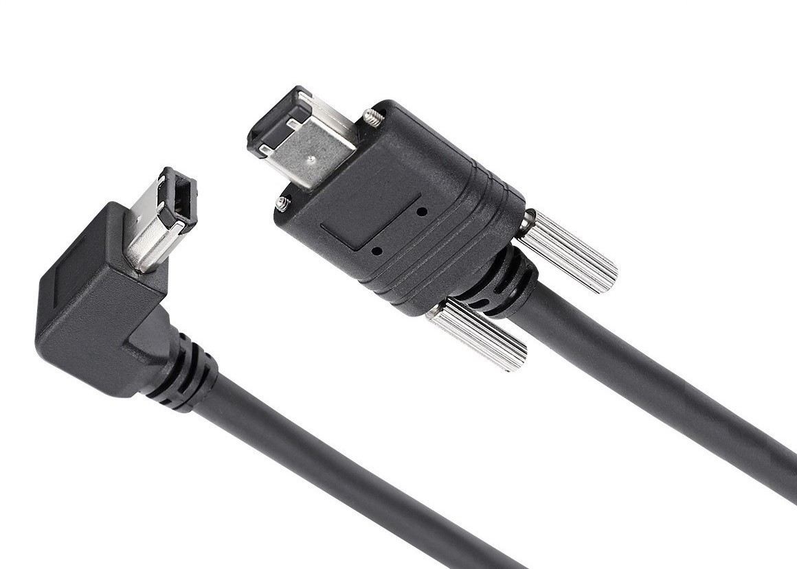 9 Pin To 6 Pin 24AWG 3M Tinned Copper IEEE Firewire Cable