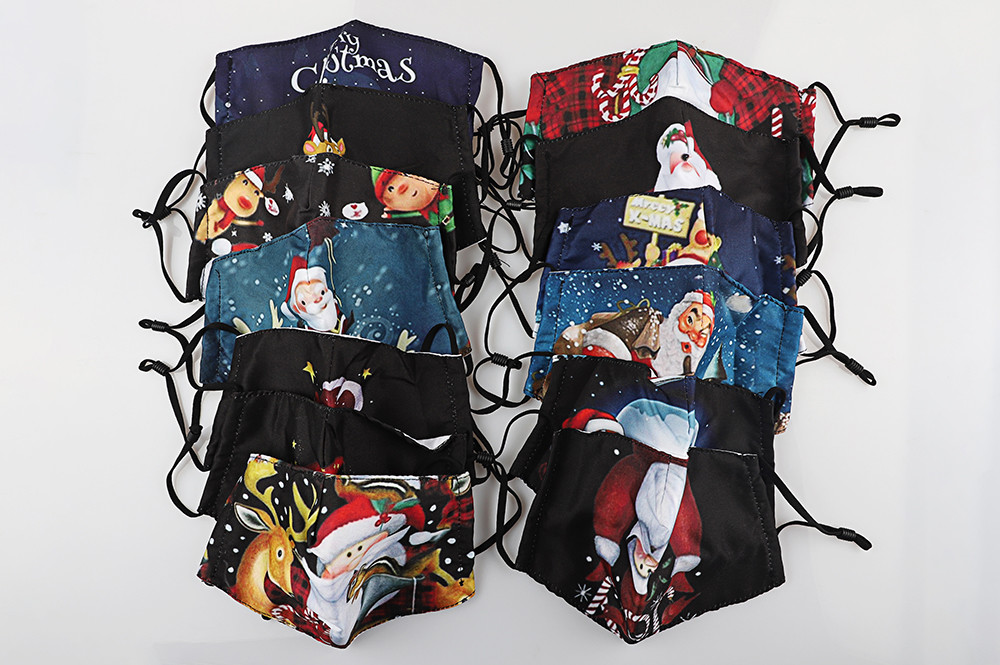 civilian Reusable Printed Image Cotton Face Mask For Christmas