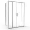 Buy cheap Stainless Steel, Mirrorlight Color, Double Sliding Door With Side Panel from wholesalers