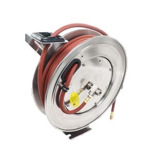 China 15m/20m/25m/30m Capacity Retractable Hose Reel Manual/Automatic/Motorized Black/Blue/Red on sale