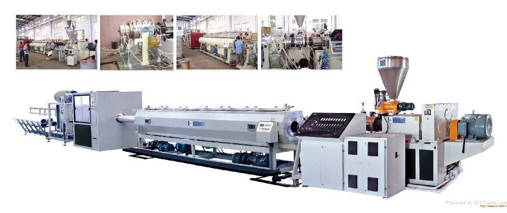 Double Screw PVC Gutter Pipe Extrusion Line / PVC Pipe Extrusion Plant 1000kg/h