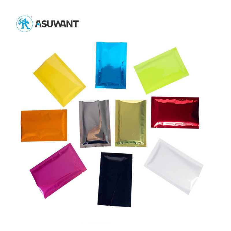 Metallic Silver Aluminum Foil Stand Up Pouch Reusable Heat Seal 1 / 2 / 5 Gallon 7 / 7.5 Mil
