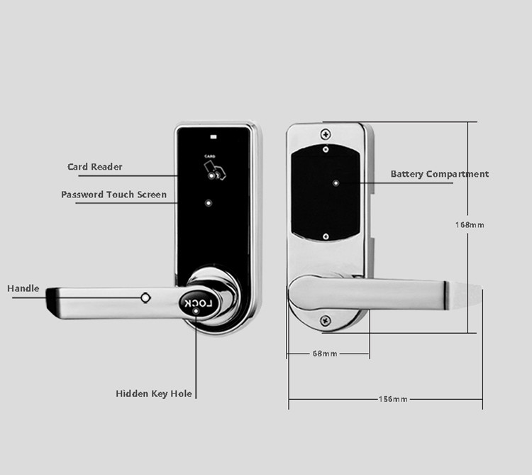 Super Convenient Home Fingerprint Lock , Inside Finger Scan Door Lock