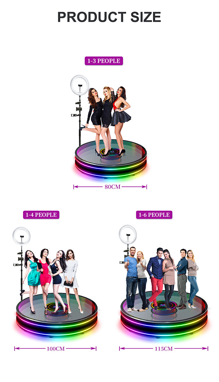 Selfie Led 360 Photo Booth Spinning Fill Light Lamp 360 Photo Booth Manual