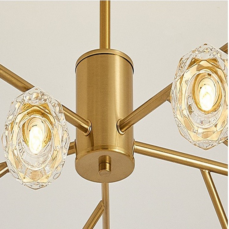G9 Decoration Bronze Modern Glass Pendant Chandelier
