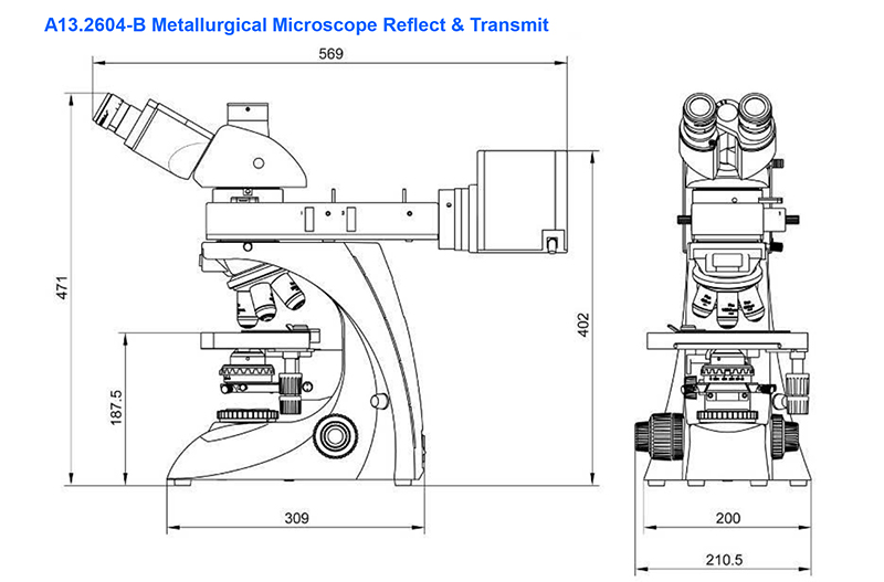 A13.2604-B Metallurgical Optical Microscope Trinocular High Precision