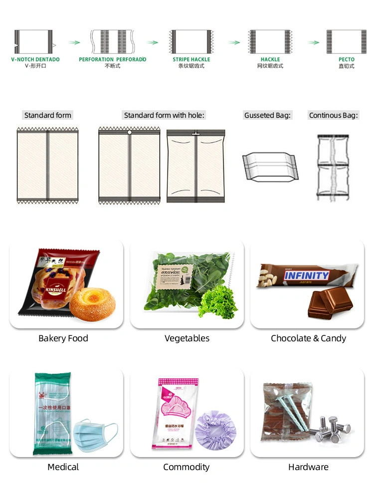 PLC Horizontal Form Fill Packaging Machine Seal Conveying Servo Motors