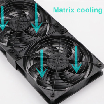 Virtual Graphics 120mm 2 Pin Exhaust Fan For Mining Rig Veddha 6 Gpu Miner Case