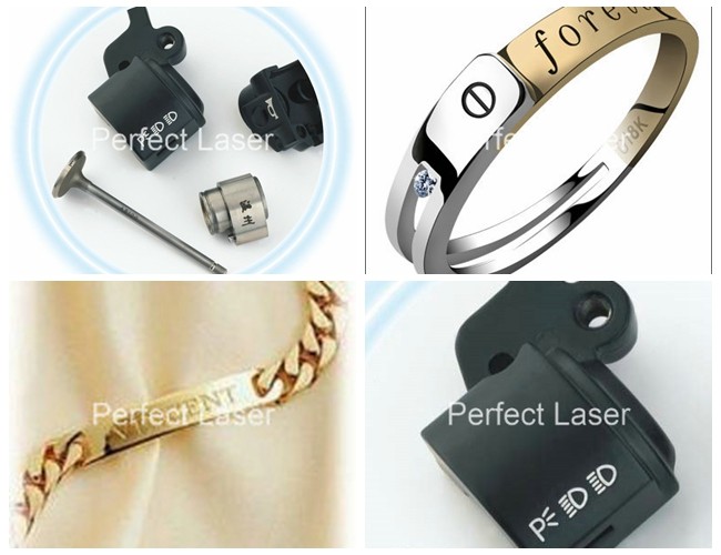 Aluminum , Ceramic Rotary Fibre Laser Marking Machine For Zipper , Key Holder