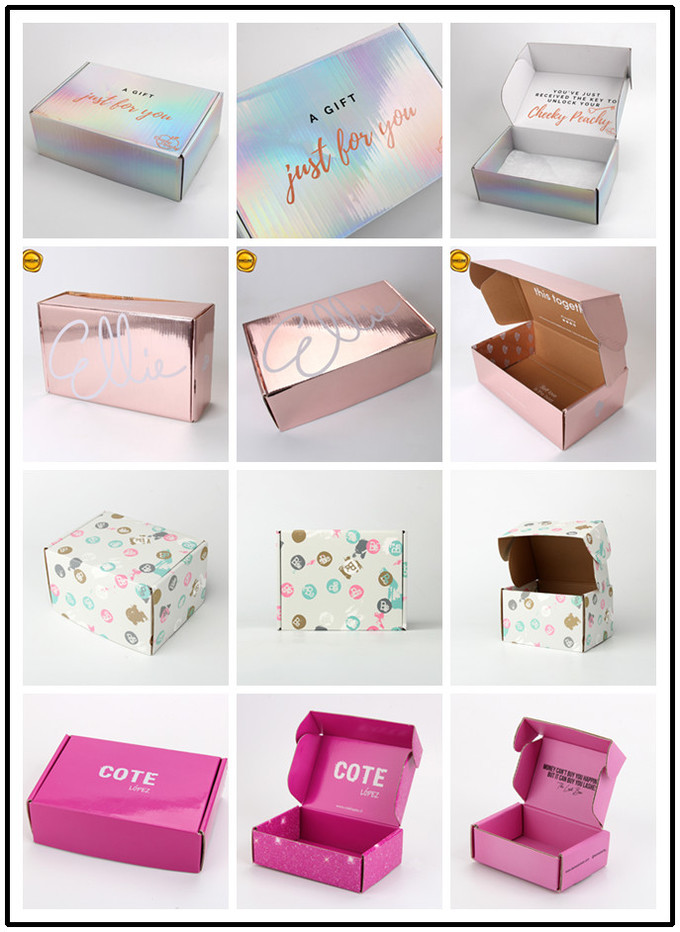 Custom Logo Currugated Paper Shipping Packaging Box For Cosmetic