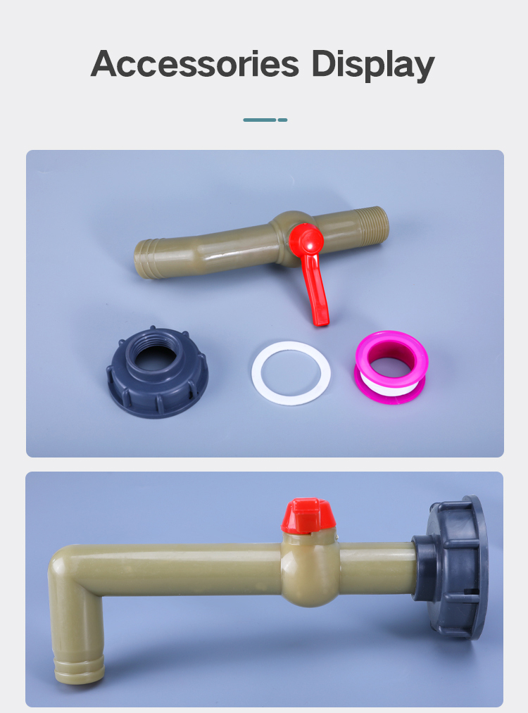 Easy-to- Farm Irrigation Plastic Valve for IBC Tank 1/2" 3/4" 1" Inch Manual Operation
