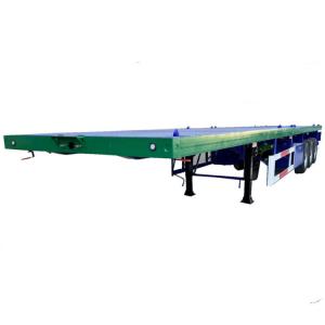 China How much is a flatbed trailer for sale? - 3/Tri Axle Container Flatbed Semi Trailer 40ft/40 Foot Prices on sale