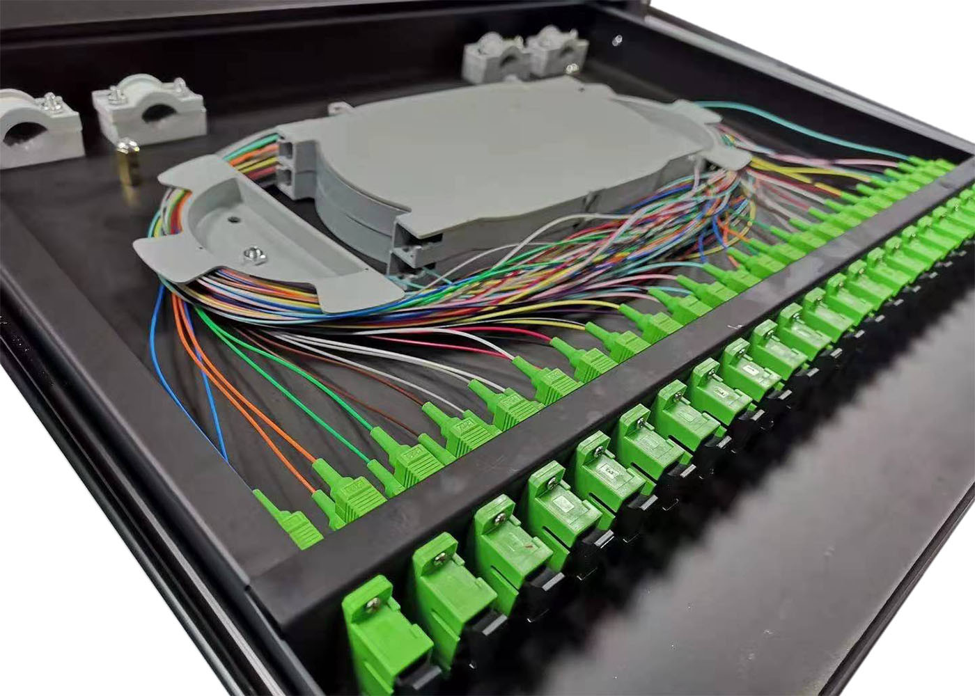 2U 48 Core 24Port SC Fiber Optic Patch Panel Drawer Type Slide Out