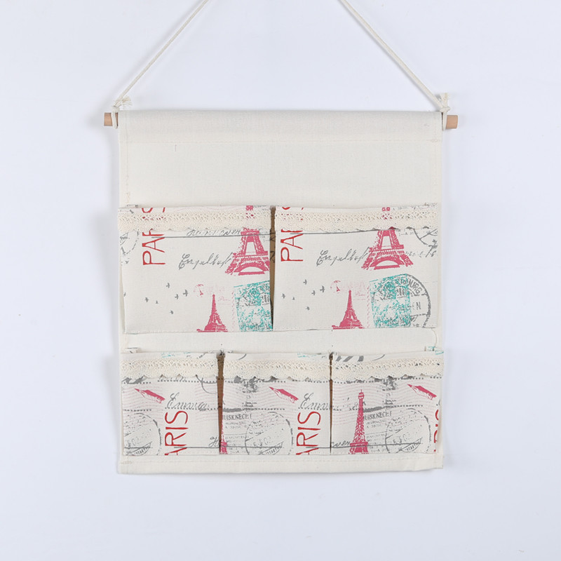 Puting hanging storage bag pockets organizer door wall chest holder customized green red dot