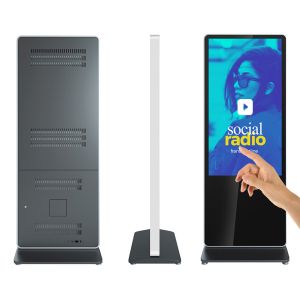 46 inch new type floor standing computer desk led touch screen
