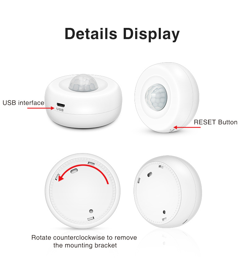 DC3V Tuya Wifi Pir Motion Sensor Human Detector Smart Alarm Sensor