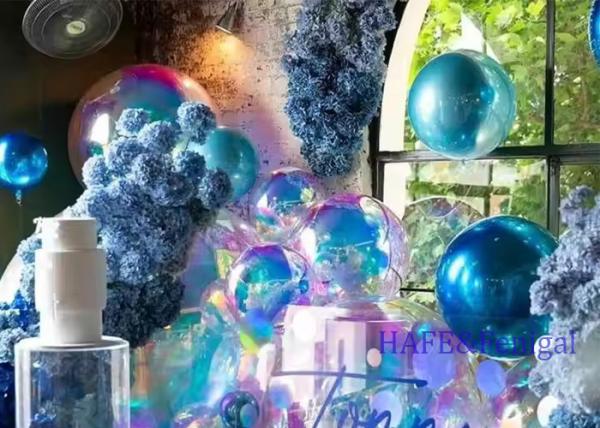 Large Colourful Mirror Reflective Inflatable PVC Iridescent Ball For Christmas