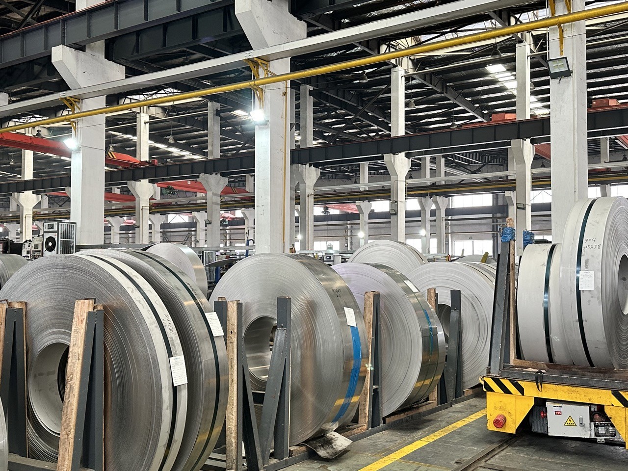 Precision Cut Thin Stainless Steel Strips AiSi Punching Hot Rolled 301