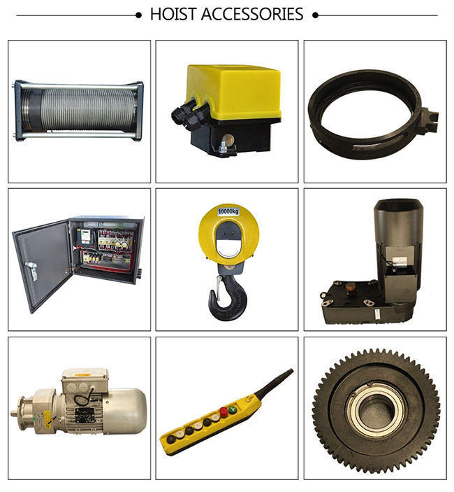 Single Girder Electric Wire Rope Hoist Lift Pendant Control