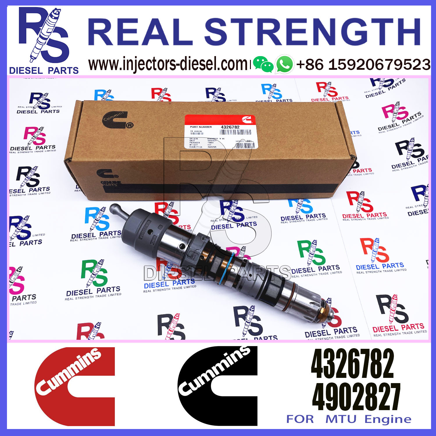 Fuel Injector Assembly 4001813 4087893 4088416 4088428 4326780 4326781 4326782