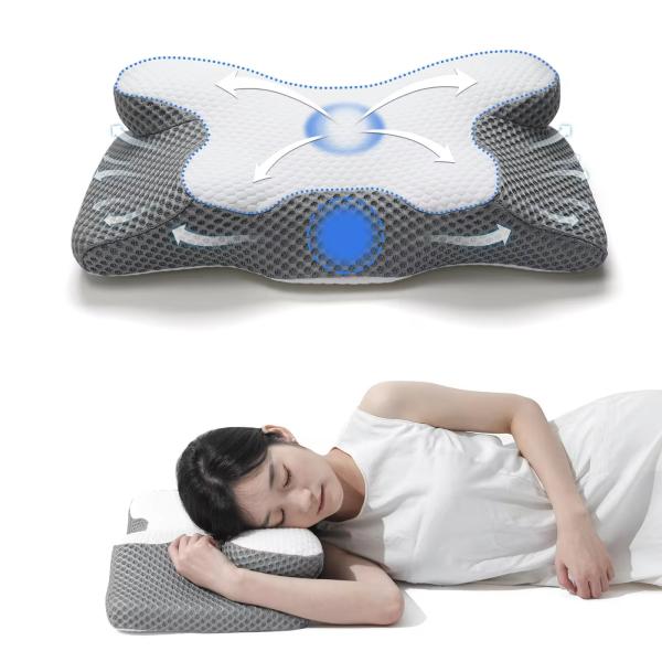 Pulatree Ergonomic Cervical Pillow For Sleeping Orthopedic Support Pillows