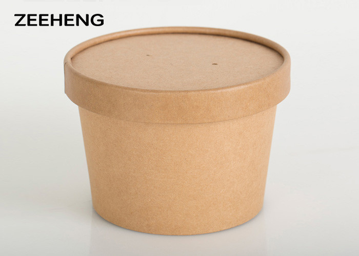 Disposable 36oz 1100ml Hot Paper Soup Bowls With Lids Food Container Customized Logo