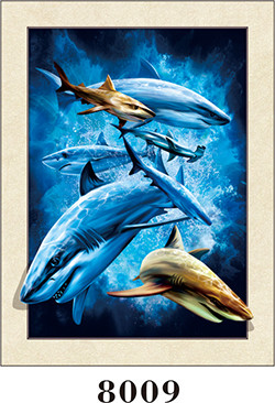 Stunning Sea World Animals Painting 5D Pictures / Lenticular Photo Printing