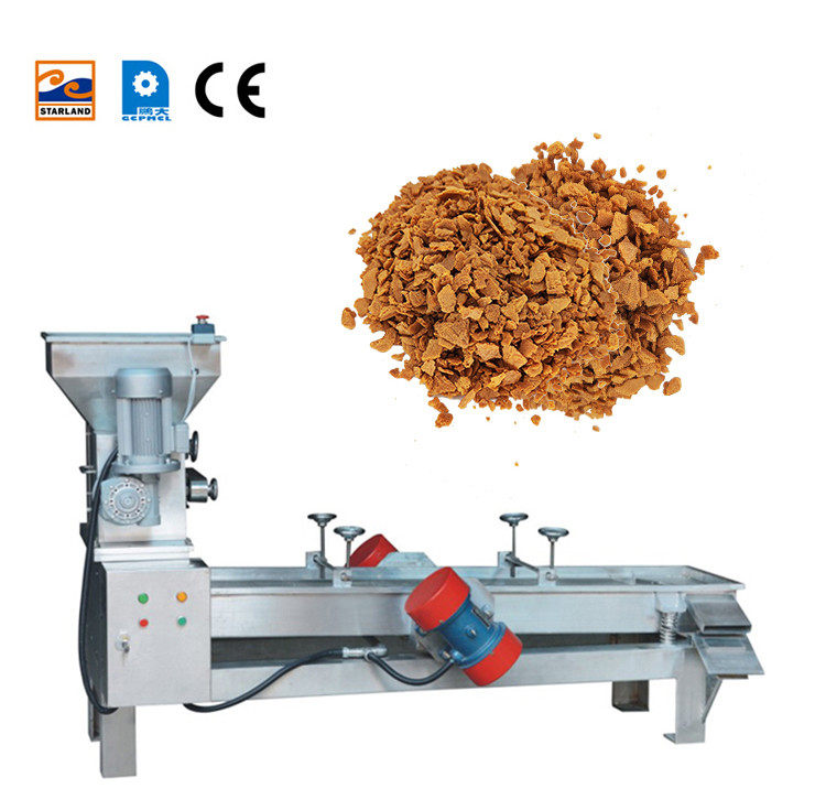 Customized Waffle Biscuit Miller / Biscuit Rice Crisp Grinder Stainless Steel