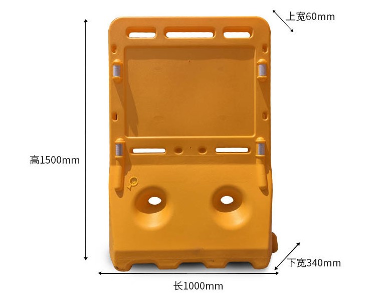 Construction Site Plastic Road Barrier Customized Water Filled Barrier