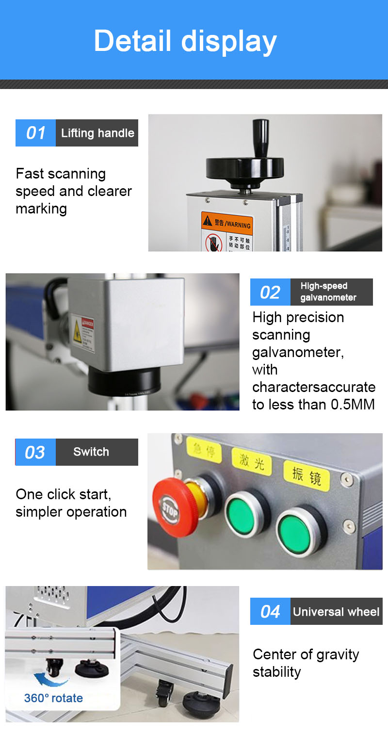 Metal Plastic Jewelry Laser Engraving and Coding Machine with Air-cooled Cooling System
