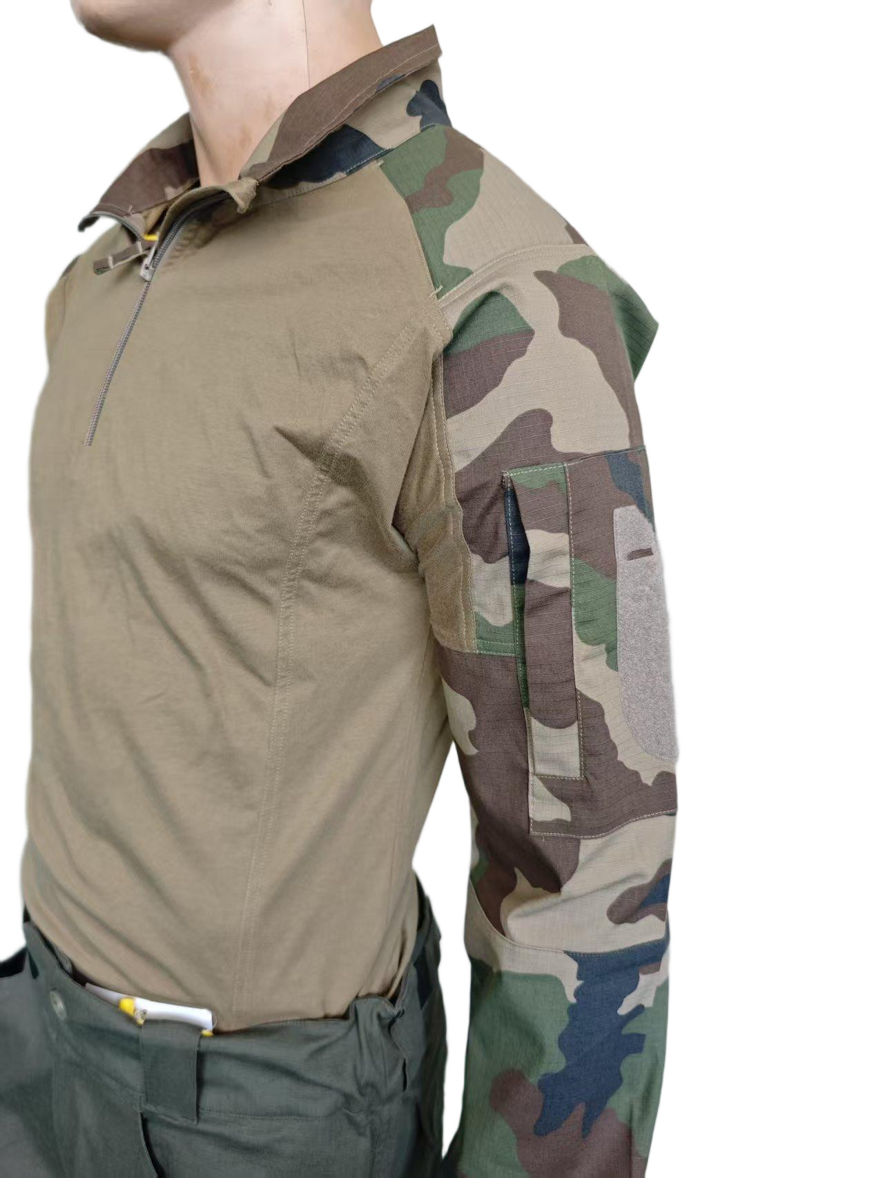 Semi Placket Camouflage Tactical Training Suit Frog Jacket Battle Trousers Quick Dry Camouflage Combat Shirt Tactical Clothing Ripstop Uniform