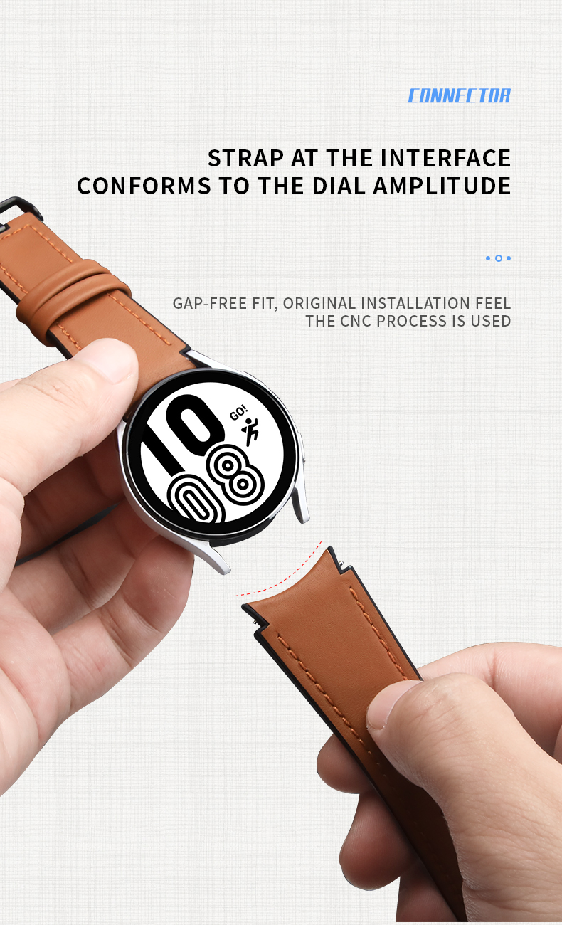 Silicone Leather Watch Bands Designer Smart for Samsung Galaxy Watch 4 100% QC Passed