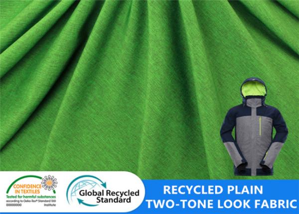 100D 100% Recycled Plastic Bottle Fabric Two Tone RPET Jacket waterproof outdoor