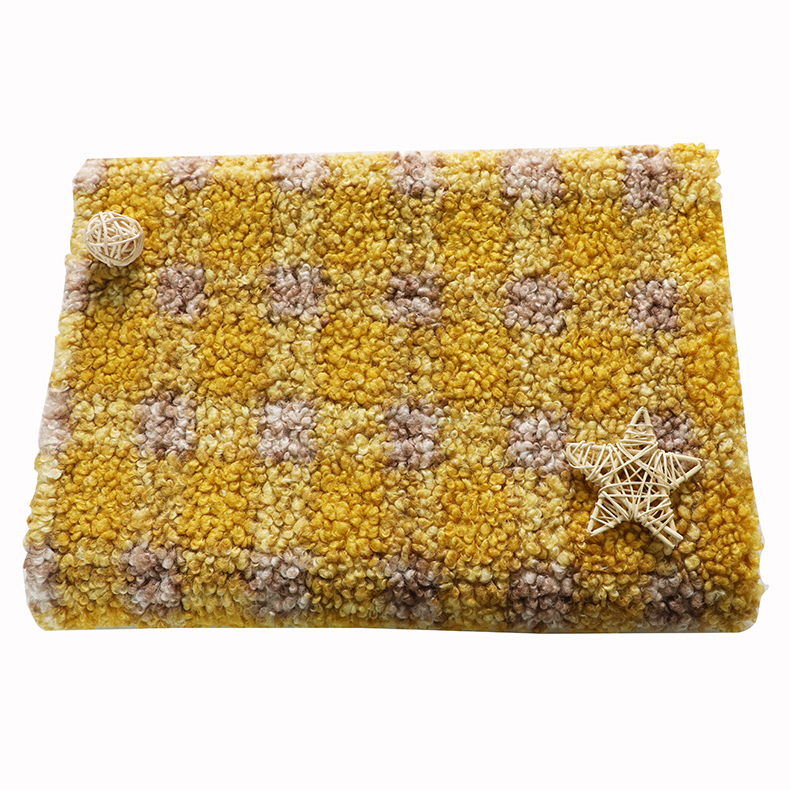 58'' 60'' 150D 300gsm Plaid Sherpa Fabric For Sofa Toys Pillowslip