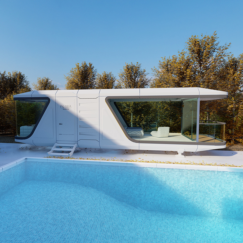 Steel Frame Prefabricated Detachable Container Capsule House Adapted For Resort Camping Life